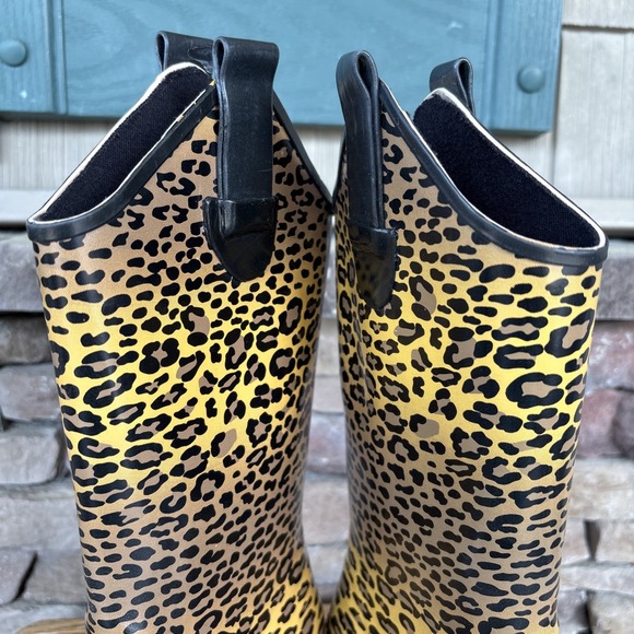 Corkys Women's Western Cowboy Rain Boots Size 5 Leopard Print - Picture 4 of 12